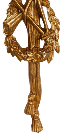 Biscottini Fregio in legno finitura foglia oro anticato L17xPR3,5xH73 cm Made in Italy