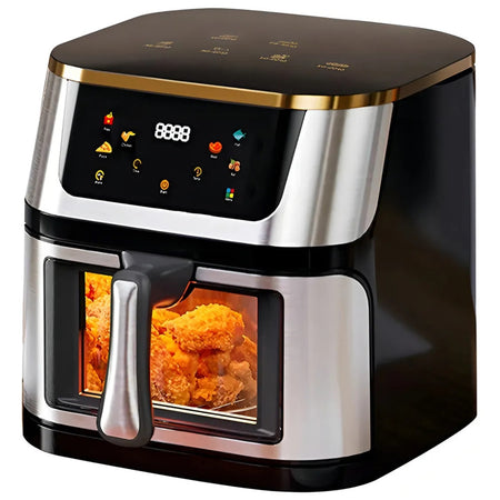 Friggitrice Ad Aria Da 10 Litri Cucinare Sano Senza Olio Digitale 2800 W Con Finestra