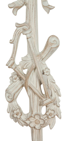 Biscottini Fregio in legno finitura bianco anticato L17xPR3,5xH73 cm Made in Italy