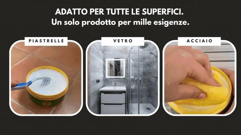 Bio Master Pasta Universale Con Spugna Sgrassa Pulisce Lucida Detergente Naturale A Limone