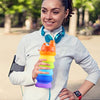 Borraccia Pieghevole Arcobaleno In Silicone Portatile Per Scuola Viaggi Campeggio 500ml