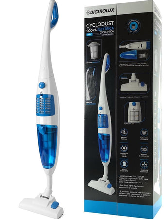 Scopa Elettrica Ciclonica Aspirapolvere Cyclodust 600w Capacità 0,8lt Con Filtro Hepa