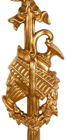 Biscottini Fregio in legno finitura foglia oro anticato L20xPR3,5xH72 cm Made in Italy