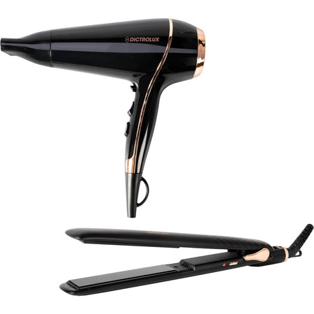 Set Professionale Asciugacapelli Phon 2100 W + Piastra Per Capelli Lisciante 35 W