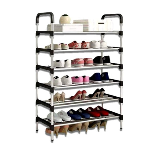 Scarpiera Scaffale A 6 Ripiani Salvaspazio Organizer Ordina Arredo Scarpe In Acciaio