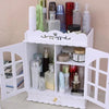 Organizer Per Cosmetici Portaoggetti Trucchi Gioielli Con Cassetto In Legno 30x16x35cm
