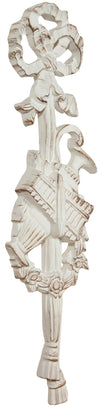 Biscottini Fregio in legno finitura bianco anticato L20xPR3,5xH72 cm Made in Italy