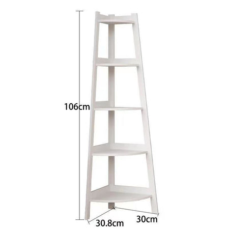 Scaffale Angolare Da Parete A Forma Di Scala Con 5 Livelli Ripiani Libreria Multiuso