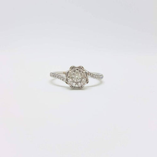 GIORGIO VISCONTI ANELLO SOLITARIO PAVÉ