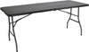 Tavolo Pieghevole Portatile Rettangolare 180cm Multiuso Campeggio Eventi 4-6 Persone