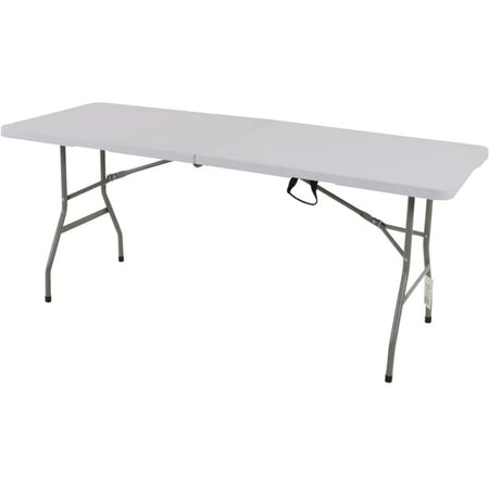 Tavolo Pieghevole Portatile Rettangolare 180cm Multiuso Campeggio Eventi 4-6 Persone