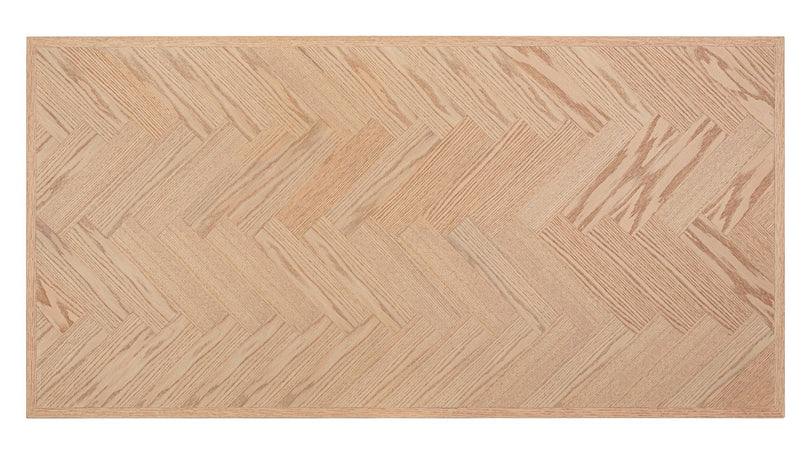 Tavolo "Dukat" con piano in MDF impiallacciato, gambe in acciaio da 180 x 90 x 76 cm