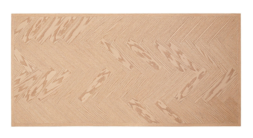 Tavolo "Dukat" con piano in MDF impiallacciato, gambe in acciaio da 180 x 90 x 76 cm