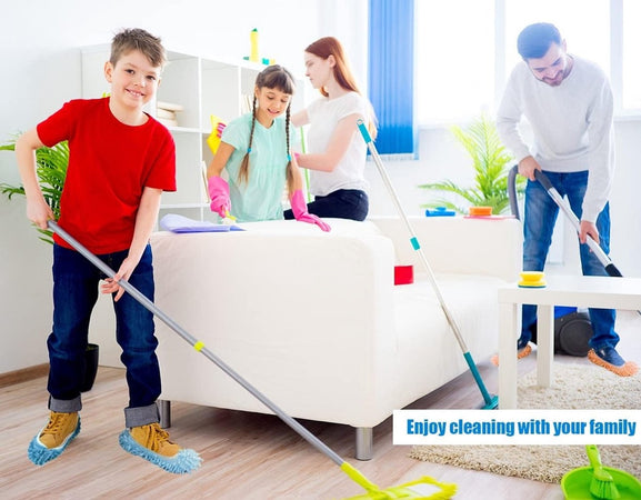 Set 2pz Scarpe Per Mocio Calzini Riutilizzabili In Microfibra Per Pulizia Casa Pavimento