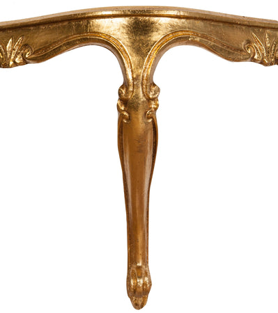 Biscottini Mensola a muro Biscottini in legno artigianale foglia oro anticato 43x21x32