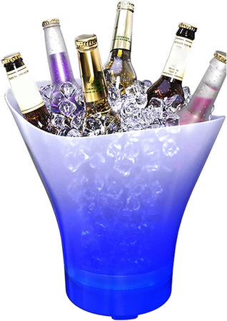 Secchiello Del Ghiaccio Luci A Led Da 7lt Secchio Refrigerante Bevande Ricarica Tipo C