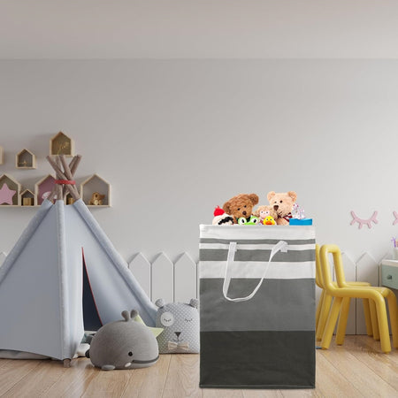 Cesto Portabiancheria Lavanderia Pieghevole Con Manici Autoportante Per Vestiti Bagno