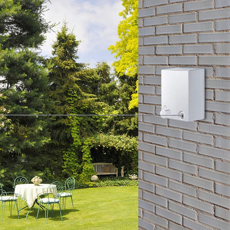 Stendibiancheria Retrattile Acciaio Corda Bucato 4.2mt Estensibile Per Interni Esterni