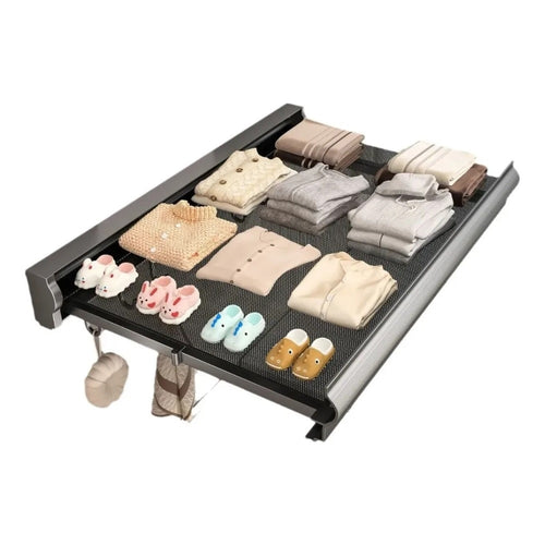 Stendibiancheria Salvaspazio Da Parete Vestiti Balcone Maglia A Rete Retrattile Con Ganci