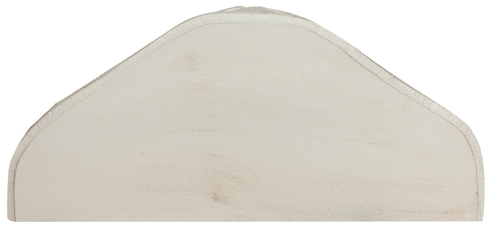 Biscottini Mensola a muro in legno finitura bianco anticato L50xPR24xH34 cm Made in Italy