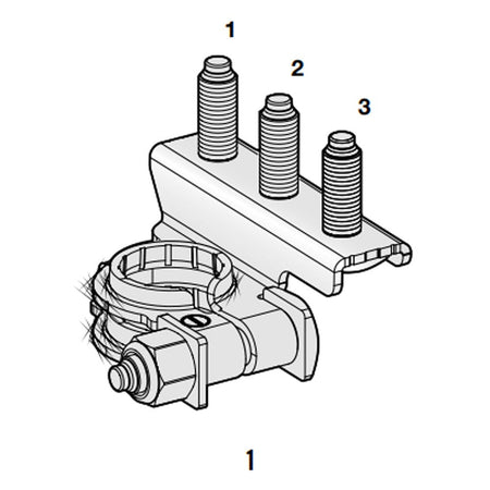 Morsetto batteria positivo 3 uscite M6 Mta