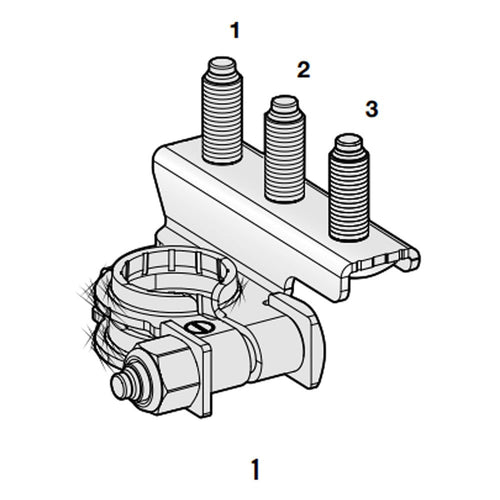 Morsetto batteria positivo 3 uscite M6 Mta
