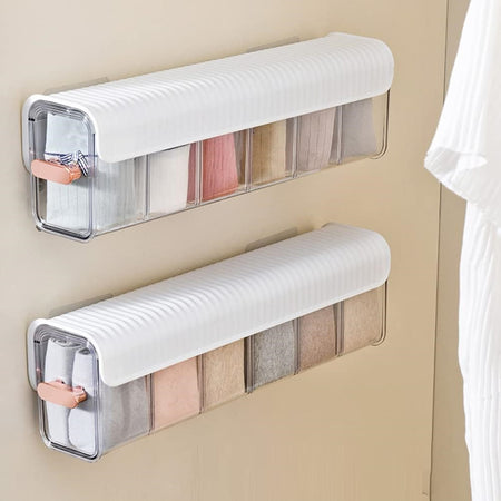 Organizer Box Scatola Organizzatore Da Parete Con Autoadesivo Cassetti Contenitore