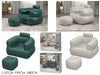 Poltrona Gonfiabile Relax Comfort Con Braccioli Pouf Poggiapiedi Comfi Cube 107x99x80cm