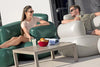 Poltrona Gonfiabile Relax Comfort Con Braccioli Pouf Poggiapiedi Comfi Cube 107x99x80cm