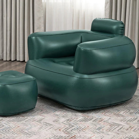 Poltrona Gonfiabile Relax Comfort Con Braccioli Pouf Poggiapiedi Comfi Cube 107x99x80cm
