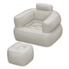 Poltrona Gonfiabile Relax Comfort Con Braccioli Pouf Poggiapiedi Comfi Cube 107x99x80cm