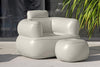 Poltrona Gonfiabile Relax Comfort Con Braccioli Pouf Poggiapiedi Comfi Cube 107x99x80cm