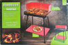 Barbecue A Carbonella Con Griglia Regolabile In Acciaio Paravento Ripiano H82x58x38cm