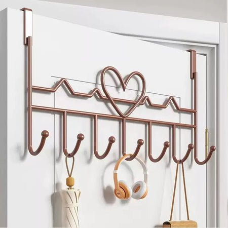 Appendiabiti Da Porta Forma Cuore Ganci Per Cappotti Asciugamani Borse Organizzatore Casa