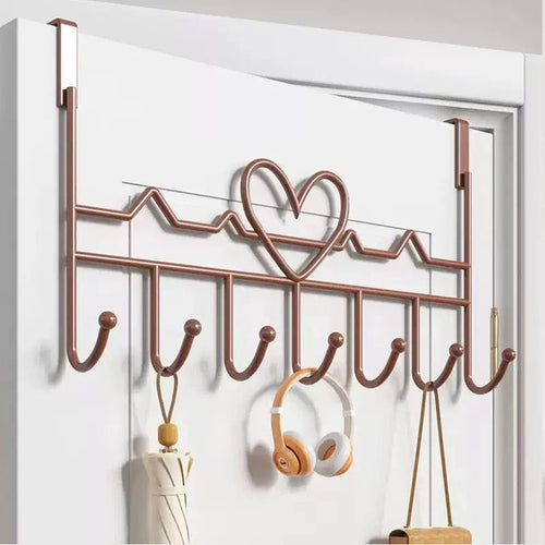 Appendiabiti Da Porta Forma Cuore Ganci Per Cappotti Asciugamani Borse Organizzatore Casa