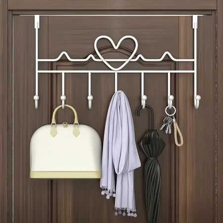Appendiabiti Da Porta Forma Cuore Ganci Per Cappotti Asciugamani Borse Organizzatore Casa