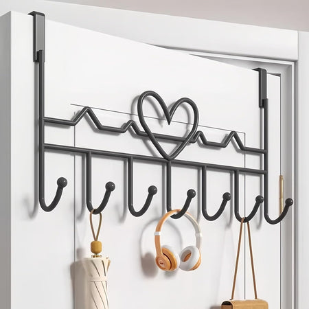 Appendiabiti Da Porta Forma Cuore Ganci Per Cappotti Asciugamani Borse Organizzatore Casa