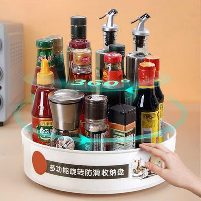 Porta Spezie Girevole Multifunzionale Cucina Contenitore Bottiglie Condimenti Vassoio
