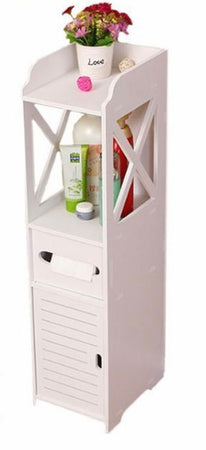 Armadietto Portaoggetti Ripiani Porta Carta Igienica Organizer Da Bagno Per Piccoli Spazi