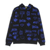 IUTER Felpa Cappuccio Uomo Horns Allover Hoodie Black da uomo