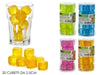Set 20pz Cubetti Di Ghiaccio Riutilizzabili Plastica Multicolore Cubi Da 2.5 X 2.5cm
