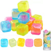 Set 20pz Cubetti Di Ghiaccio Riutilizzabili Plastica Multicolore Cubi Da 2.5 X 2.5cm
