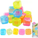 Set 20pz Cubetti Di Ghiaccio Riutilizzabili Plastica Multicolore Cubi Da 2.5 X 2.5cm