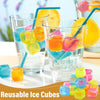 Set 20pz Cubetti Di Ghiaccio Riutilizzabili Plastica Multicolore Cubi Da 2.5 X 2.5cm