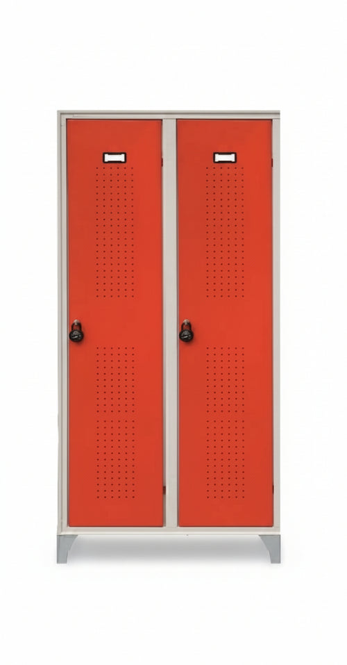 Armadio da spogliatoio con tramezza metallica sporco/pulito a norma asl cm. 100x50x180h