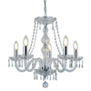 Lampadario Classico Hale Acciaio Cromo Vetro 5 Luci E14