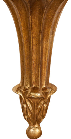 Biscottini Mensola a Muro Biscottini in Legno Foglia Oro Anticato 21x11x23 Made Italia