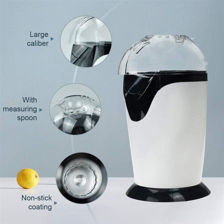Macchina Per Popcorn Elettrica Ad Aria Calda Con Coperchio Rimovibile Cucina Senza Olio