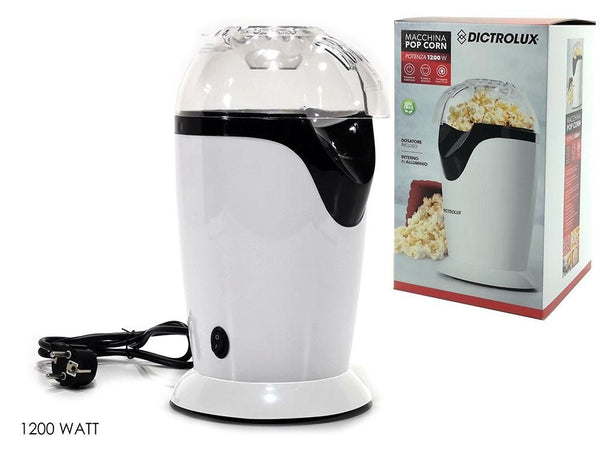 Macchina Per Popcorn Elettrica Ad Aria Calda Con Coperchio Rimovibile Cucina Senza Olio