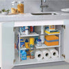 Scaffale Stoviglie Estensibile 50-70cm Organizer Sottolavello Portaoggetti Mensola 2 Piani